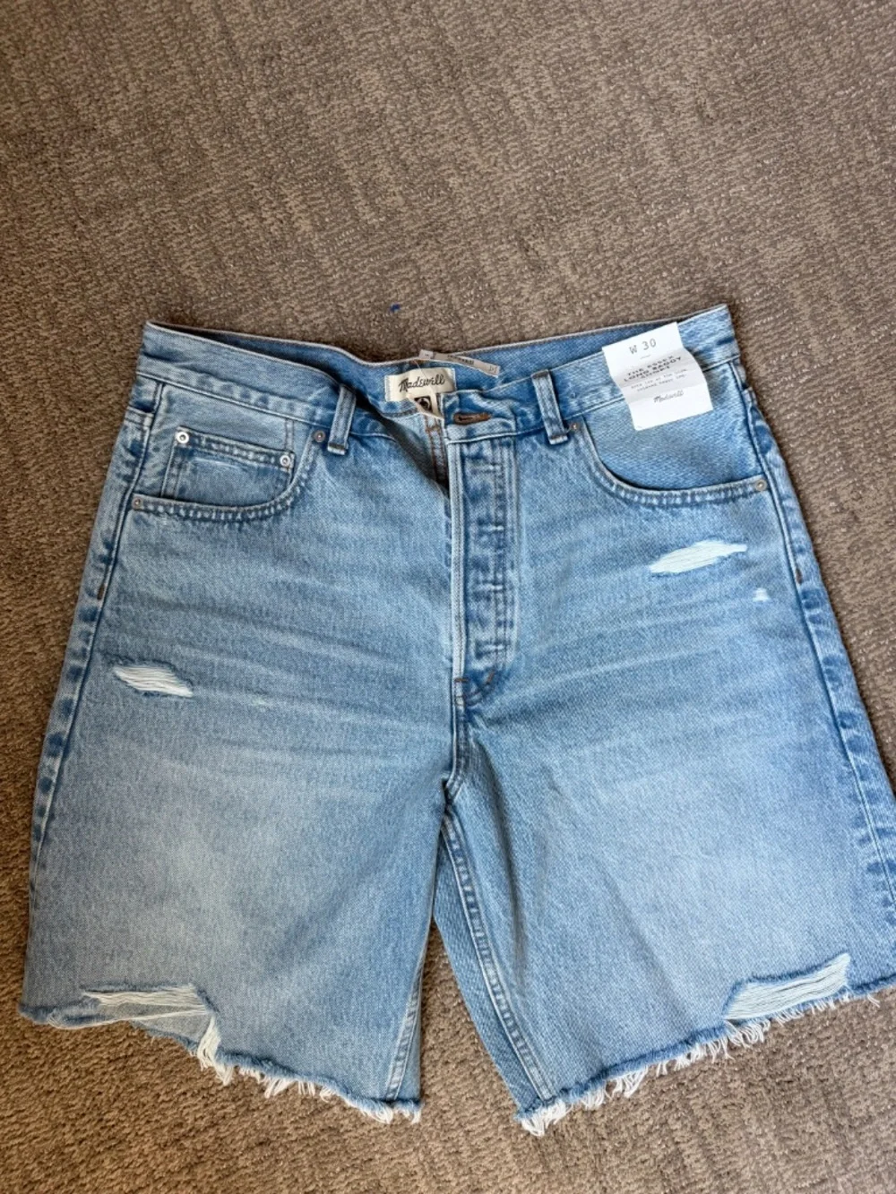 Madewell NWT Essex Long Baggy Short, 30